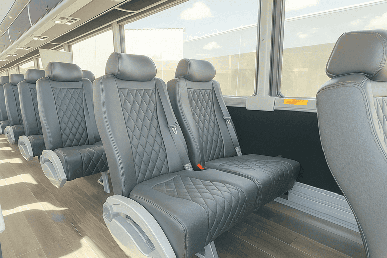 interior of Charter Bus Rental Shreveport charter bus